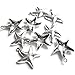 Heather's cf 30 Pieces Silver Tone Big Starfish Ocean Animal Beads DIY Charms Pendants 25mmX20mm