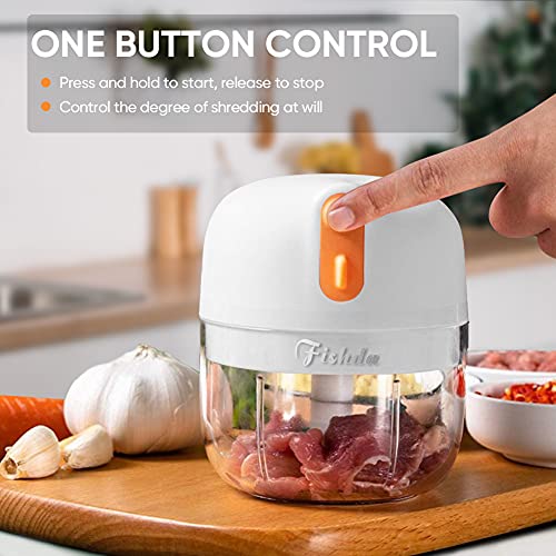 Electric Mini Garlic Chopper,Cordless Portable Electric Mini Food