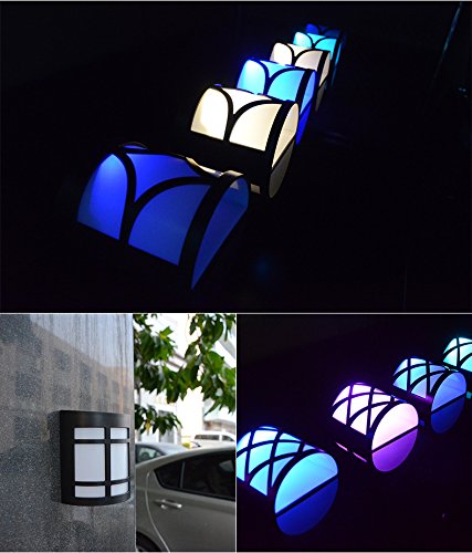 Colorful Change Wireless Solar Motion Sensor Light Upgrade Waterproof Security Lights, Powerful Safelight for Outdoors, Outside Wall, Garden, Patio, Yard, Pathway Outdoor Christmas Lamp (N763D-W) - Thumbnail 6