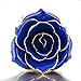 Long Stem Blue Rose Flower With Thorns Dipped in 24k Gold and Last Forever, Love To Her Packing Box (Blue)