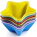 42 pcs Silicone Cupcake Baking Cups, SENHAI Non-Stick Heat Resistant Cake Molds Ice Cube Molds for Making Muffin Chocolate Bread - 6 Shapes