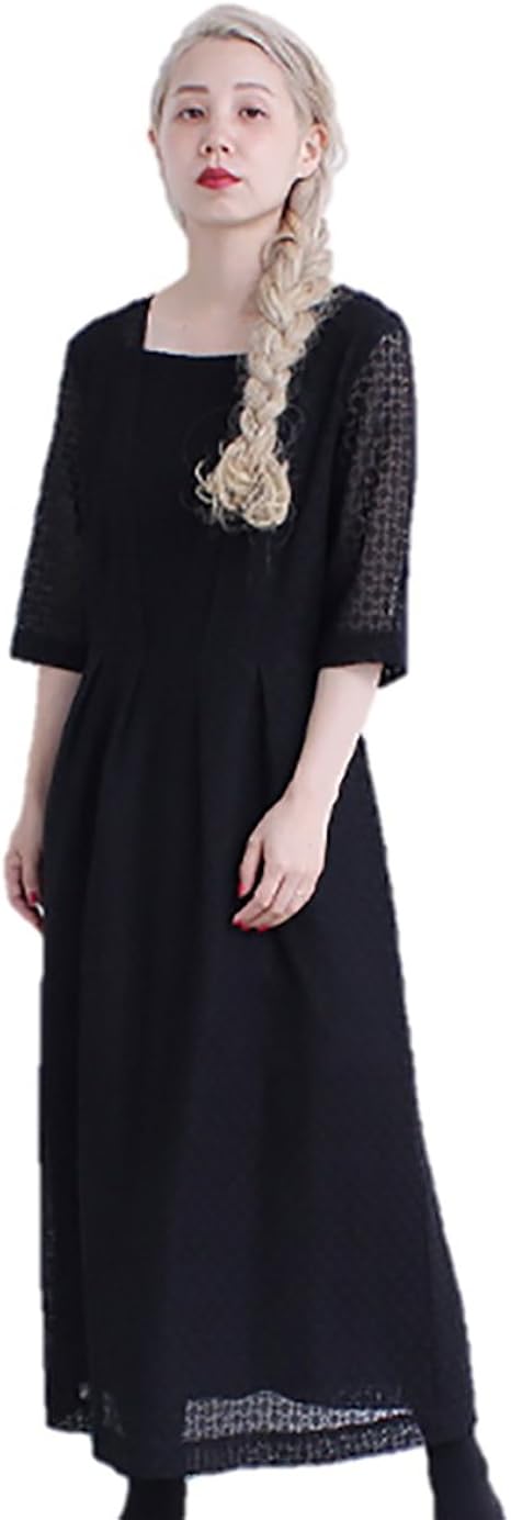 Amazon Co Jp ノート エ シロンス Note Et Silence Olika Mino Washi レース ワンピース 1801op F ブラック 服 ファッション小物