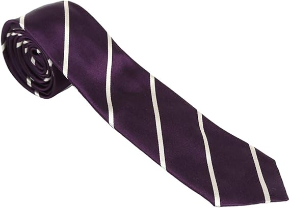 Amazon ポールスミス シルク ストライプ ネクタイ ダークパープル ホワイトのストライプ 並行輸入品 ネクタイ 通販