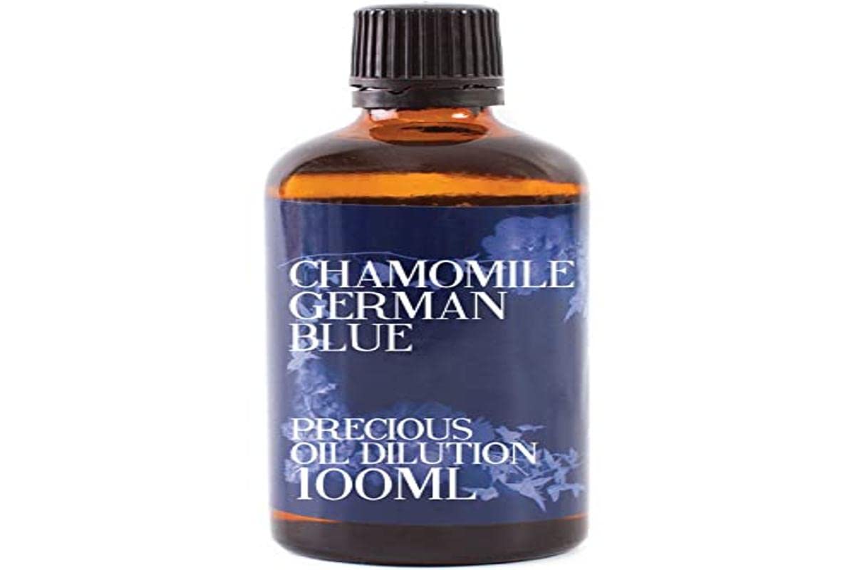 Mystic Moments | Chamomile German Blue Essential Oil Dilution 3% in Jojoba | Matricaria Chamomilla | Soothing Skincare & Aromatherapy Blend | Pre-Diluted | Calming Scent | Massage Oil | 100ml