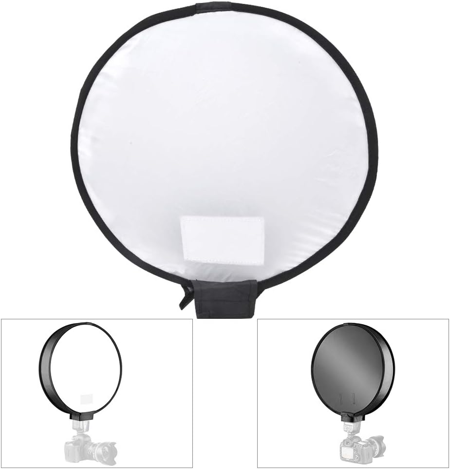 Oumij Studio Softbox 30cm Round Portable Mini Folding Flashlight Softbox Photography Fill Light Cover for Portrait Photography,Photo Video