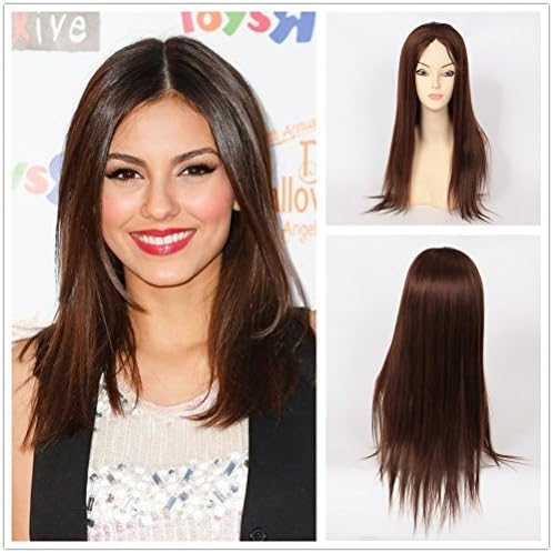 Wigsroyal Dark Brown Hair Color Glueless Wigs For Women 18 Inch