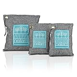 Bamboo Activated Charcoal Odor Absorber, Eliminator, Air Purifier & Freshener - Deodorizer Bags are 100% Natural Eco-Friendly Non-Toxic - Filter and Neutralizer for Car, Home, Shoes, Refrigerators