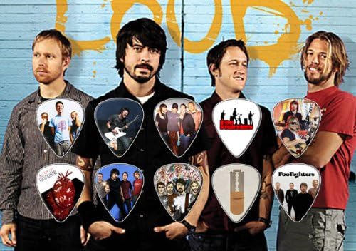 Printed Picks Company Foo Fighters Guitar Pick Display - Premium Celluloid Tribute Set