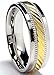 7MM Men's Goldtone Plated Stainless Steel Ring Sizes 7 to 12