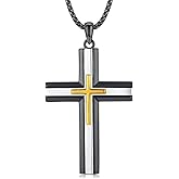 TwoAnts 925 Sterling Silver Religious Cross Pendant Necklace Jewelry Gifts for Men Women