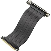 OwlTree Pcie 4.0 Riser Cable, PCIe 4.0 x16 High Speed Flexible Extension 90 Degree Adapter Compatible with 4090 4080 4070 3090 and Pcie 3.0 System 200mm/7.8inch