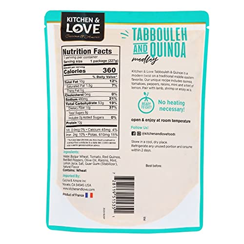 Kitchen & Love Tabbouleh & Quinoa Medley, Pre Cooked, Microwave Ready