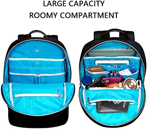 KROSER Laptop Backpack 15.6 Inch Upgraded Fashion School Backpack Water-Repellent Cumpter Backpack Laptop Bag Nylon Casual Daypack with USB Charging Port for Travel/Business/College/Women/Men-Black 5 KROSER Laptop Backpack 15.6 Inch Upgraded Fashion School Backpack Water-Repellent Cumpter Backpack Laptop Bag Nylon Casual Daypack with USB Charging Port for Travel/Business/College/Women/Men-Black