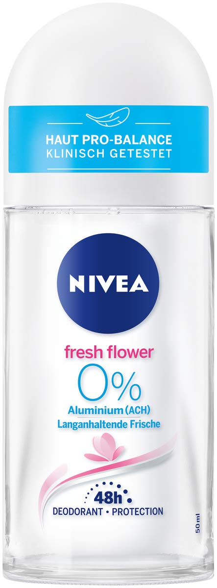 Nivea Roll On Alu Free Fresh Flower 0% Aluminium Free Deodorant 50ml 160g