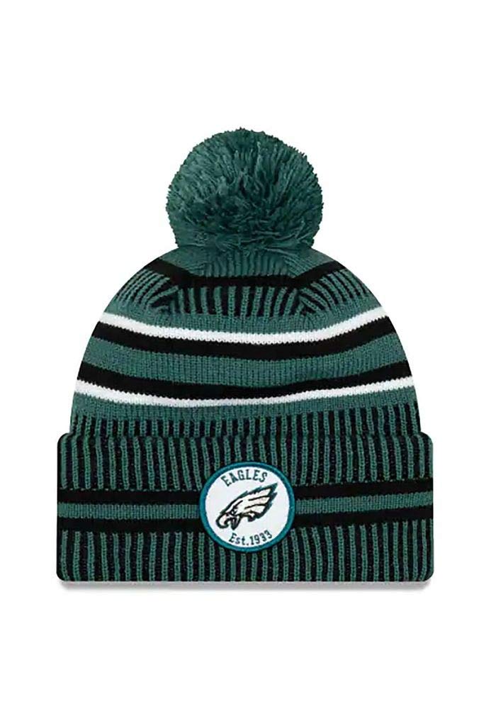 New Era Philadelphia Eagles On Field Home Beanie Men's Beanie - Dark Green, One Size