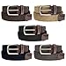 Braided Belt Silver Nickel Finish Buckle Faux Leather Elastic Woven Stretch Mens Womens Dress