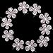 10pcs Phenovo Flower Rhinestone Buttons DIY Craft Embellishment Silver