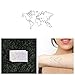 Map of World temporary tattoo (Set of 2)