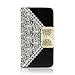 Samsung Galaxy S5 Case, Shensee Black Classic Bowknot Lady Grace Wallet Leather Case Cover (For Samsung Galaxy S5 I9600)
