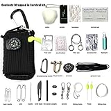Electronictechcrafts Wilderness survival kit-Multifunction Outdoor Survival Gear Kit-Outdoor Ultimate Survival Kits Emergency Kits,First Aid, Fire Starter, Emergency Whistle, and More!(30 Piece )