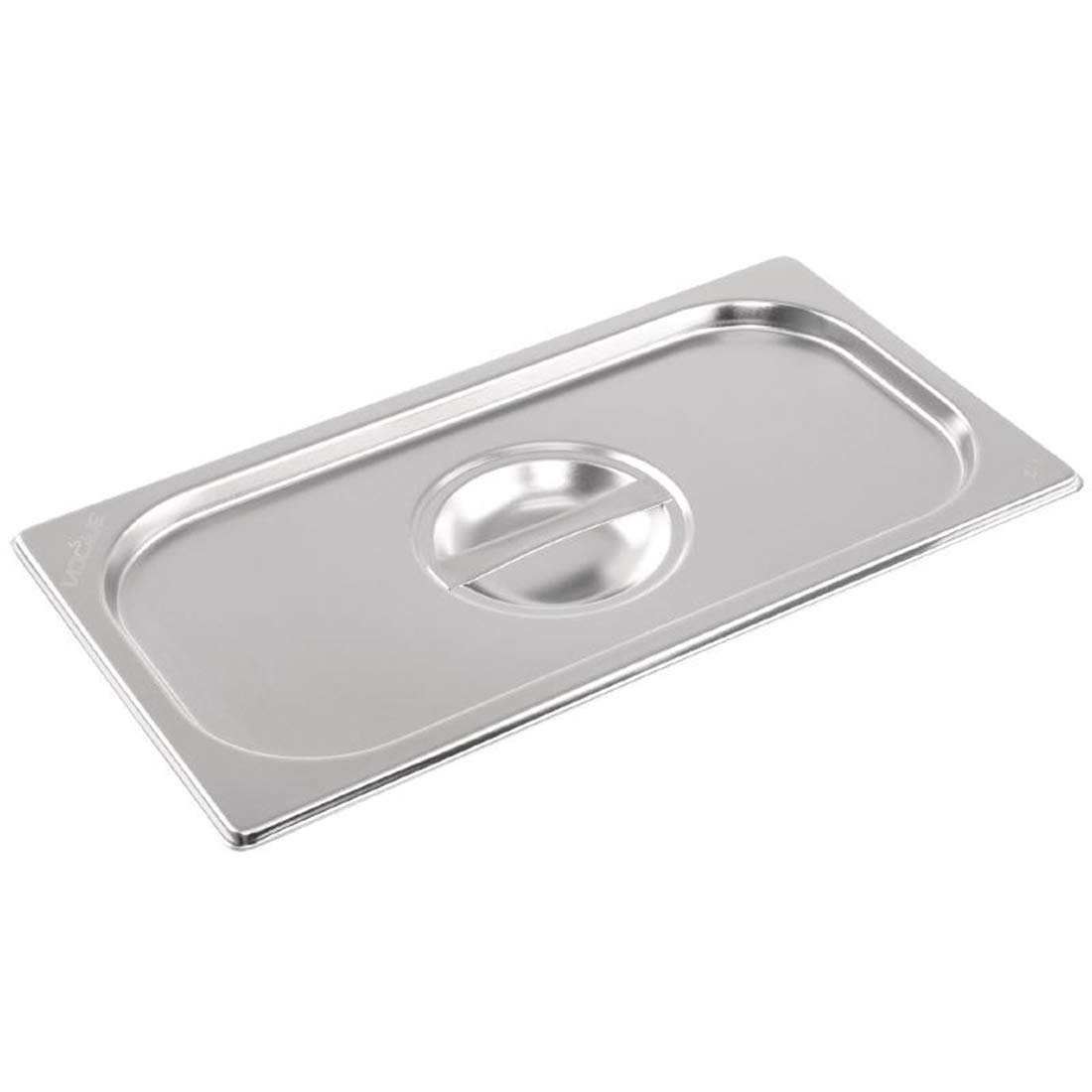 Vogue Stainless Steel Lid for 1/2 Gastronorm Tray, Silver, GN 1/2 Half Size Lid, Compatible with all Vogue 1/2 Sized Gastronorm Pans - Oven, Freezer & Dishwasher Safe, K931