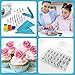 Cake Decorating Supplies Kit 35 pcs Set: 24 Icing Tips - 1 Decoration Pen - 2 Silicone Piping Bags - 1 Cleaning Brush - 2 Nozzles Couplers - 6 Baking Cupcake Cups - Pastry Tools - With Gift box