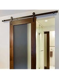 Home Hardware New Black American Country Style Sliding Door Hardware Track Set (6FT)