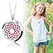 Maromalife Diffuser Necklace Aromatherapy Essential Oil Diffuser Necklace Stainless Steel Flower Locket Pendant with 10 Colors Refill Pads