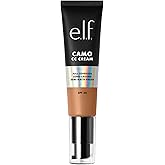 e.l.f. Camo CC Cream, SPF 30 Color-Correcting Medium-To-Full Coverage Face Foundation, Delivers An Airbrushed Finish, Vegan & Cruelty-Free, Tan 460 W