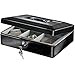 SentrySafe Black Metal Box, Locking Cash Box With Removable Money Tray, Money Holder for Cash, Locks with a Key, Small, CB-10