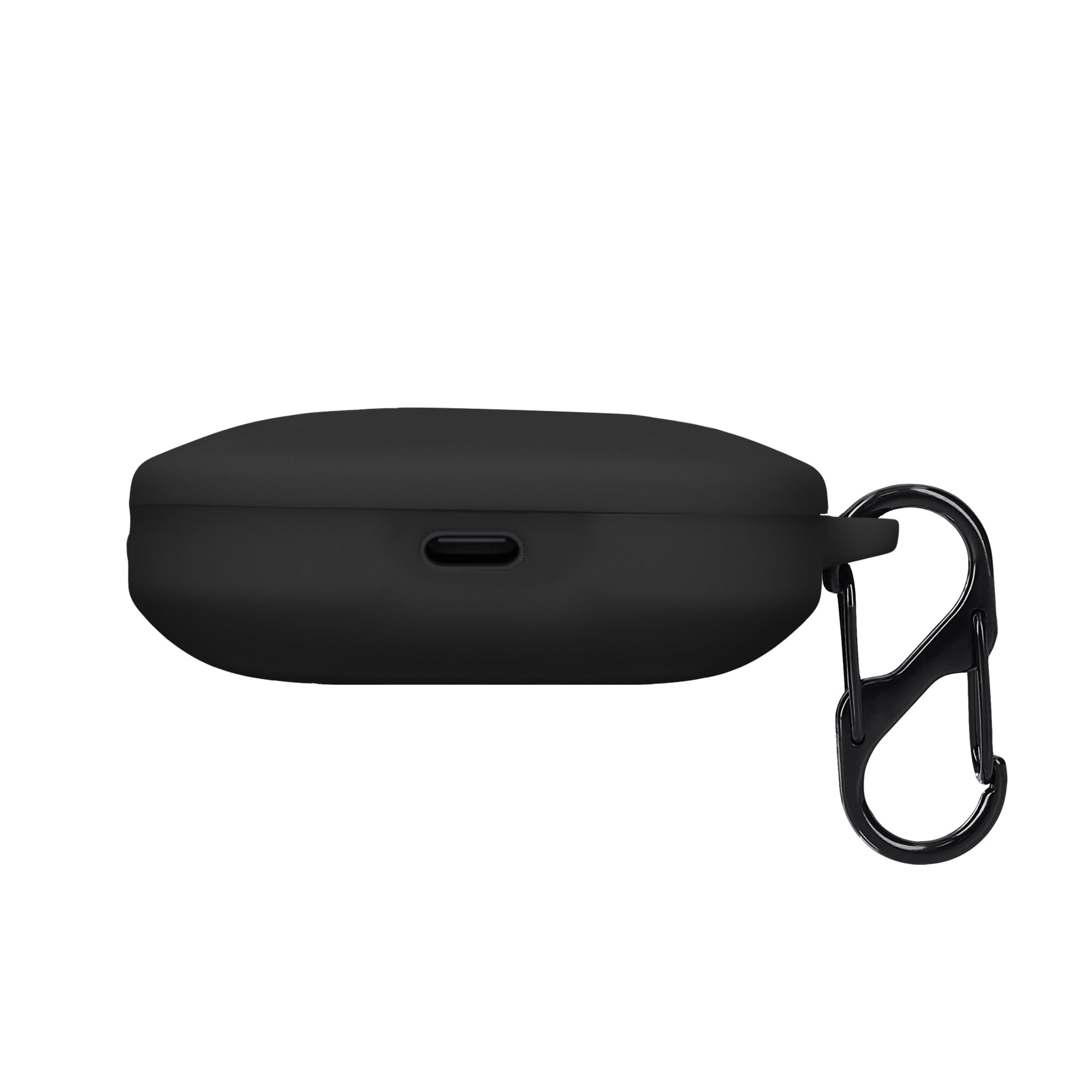 kwmobile Silicone Cover Compatible with Xiaomi Redmi Buds 5 - Case Cover Stick-On Skin with Clip - Black โ image 1