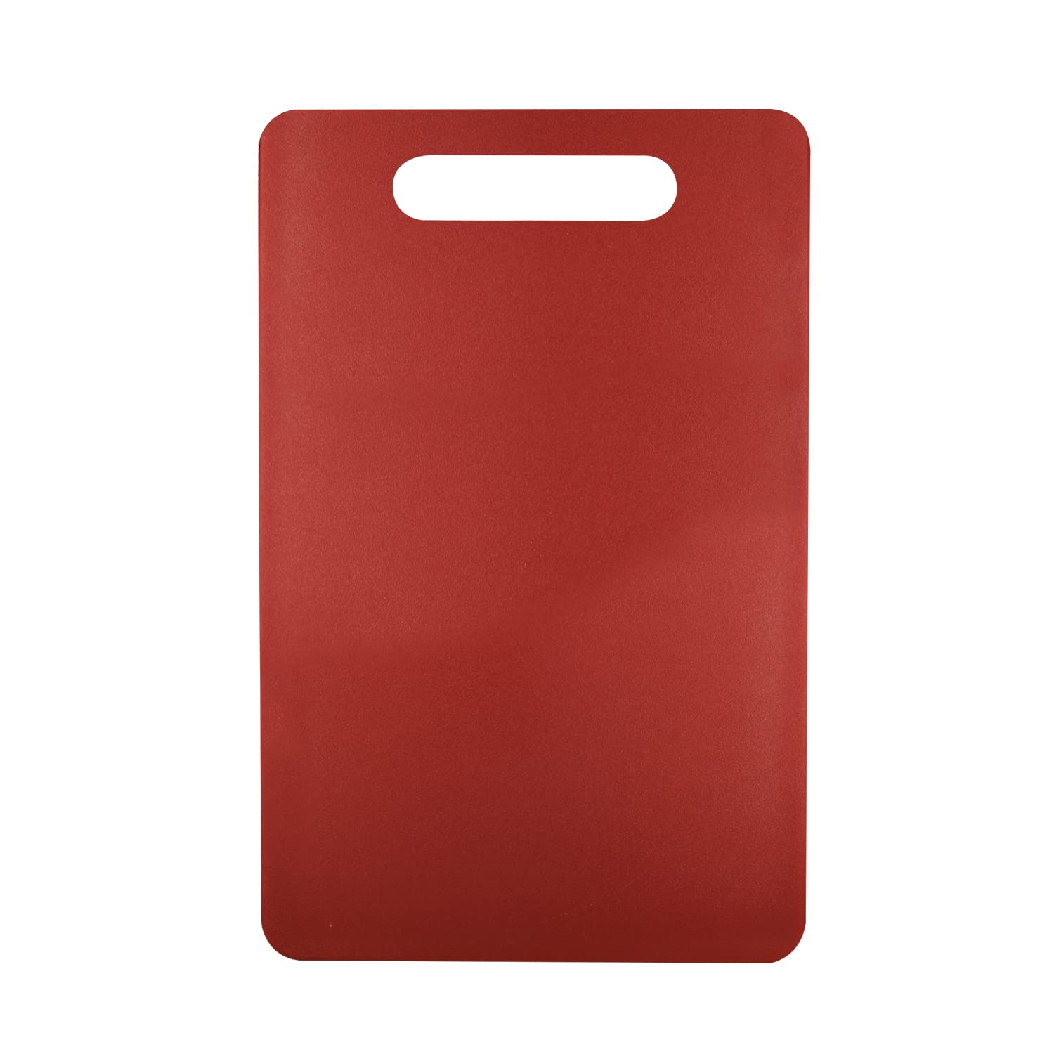 Fotouzy Plastic Utility Cutting Board with Handles, Food Safe PP Material, BPA Free, Dishwasher Safe, Thick Chopping Board, Large Size, Easy Grip Handle, for Kitchen (Red)