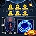 Yuboa Halloween Mask LED Light Up Masks Purge for Festival Party Cosplay, Scary Glowing Mask for Men Women Blue