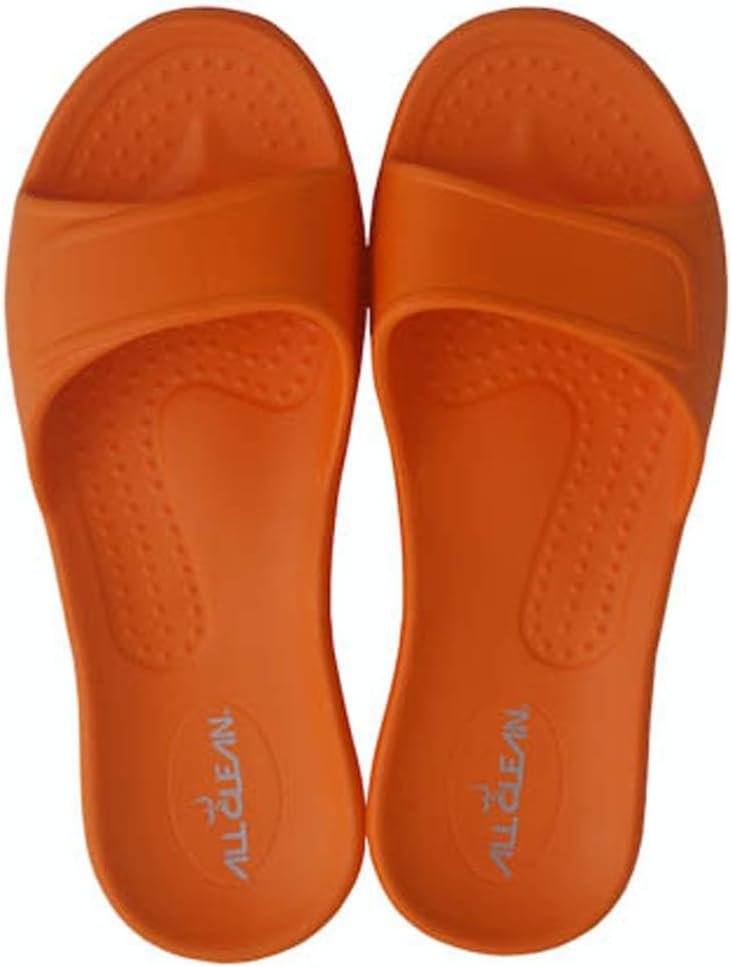 ALL CLEAN E.V.A ECO Friendly Ultra-Light Indoor Slides Sandals (Small - Oragne)