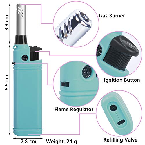 Navpeak Mini Candle Lighter Handy Refillable for Kitchen Fireplace Pilot Light BBQ Grill Stove 5pcs/lot (Butane Not Included)