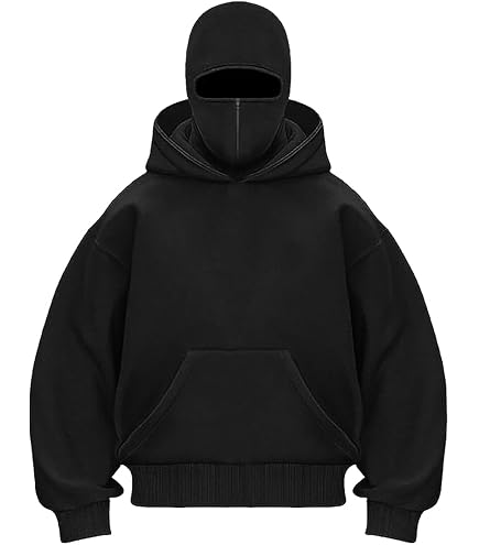 トップス beeden B LOGO BALACLAVA ZIP UP TOPS Amazon.com: Linkpig Men's Balaclava Hoodie with Face Mask Zip Up