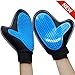 Pet Grooming Gloves - Efficient Dog Cat Horse Grooming Brush Glove Best for Long Short Hair Dogs Cats Horses Massaging Bath Brushing Shedding