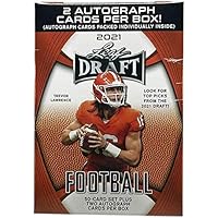 2021 Leaf Draft Football Blaster box (50-card set & TWO Autograph cards/box)