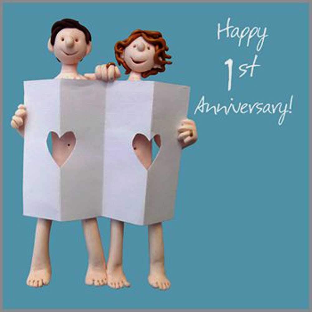 1st Wedding Anniversary Card Amazon Co Uk Office Products