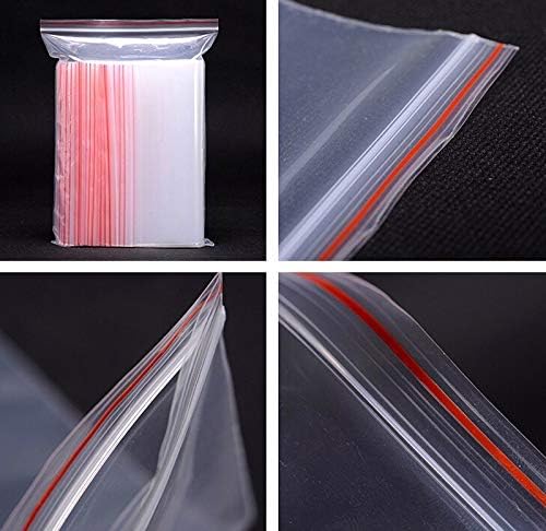 Pakico 100 Transaprent Sachets 20 x 30 cm Resealable with Zip Closure, Transparent, 20x30cm - Image 3