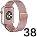 Apple Watch Band 38mm Rose Gold Milanse Mesh Loop Magnetic Strap WristBand Replacement for iWatch Band Series 3 Series 2 Series 1