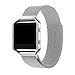 For Fitbit Blaze Band, Wearlizer Milanese Loop Watch Band Replacement Stainless Steel Bracelet Strap for Fitbit Blaze - Silver Large