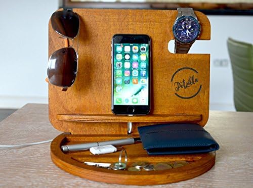 Fathers day, fathers day gifts, docking station, dad gift, father gift, dock station, birthday gift, husband gift, gift for men, mens gift, nightstand vallet, iPhone stand