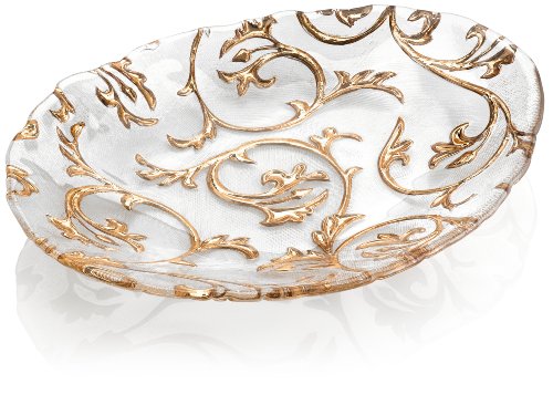 Ivv glassware bisanzio oval centerpiece, 16 by 13-1/2-i…