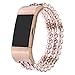 IMYMAX Replacement for Fitbit Charge 2 Bands Bracelets for Women Dressy Artificial Pearl Elastic Handmade Bracelet/Wrist band for Fitbit Charge 2 Smart Watch (Pearl Pink)