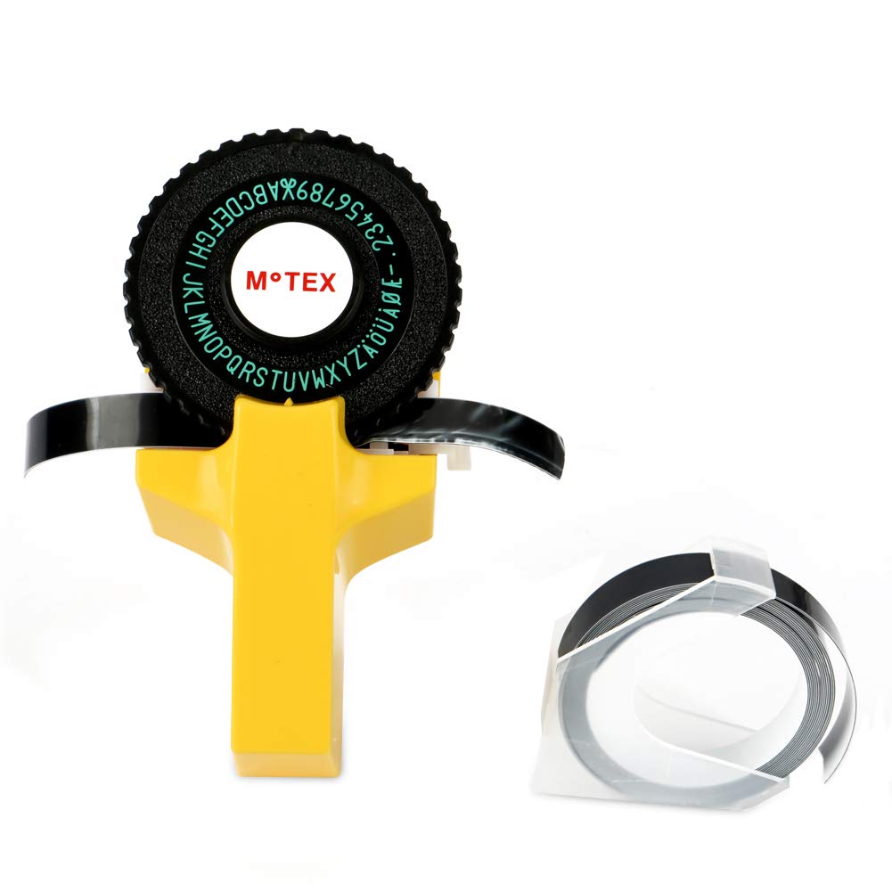 Fatalom Retractable Hand Label Maker, Embossing Tape Maker DIY Manual Label Printer Label Maker