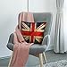 HGOD DESIGNS UK Flag Pillow Covers,Decorative Throw Pillow Vintage United Kingdom Flag Pillow Cases Cotton Linen Outdoor Indoor Square Cushion Covers for Home Sofa Couch 18x18 inch