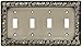 Franklin Brass 64041 Paisley Quad Toggle Switch Wall Plate / Switch Plate / Cover, Brushed Satin Pewter