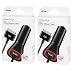 2 Pack of Verizon Certified Apple 30-Pin Vehicle Charger for iPhone 3/3G, 4/4S, iPod Touch(4th Gen), iPod Nano(6th Gen), iPad 2/3
