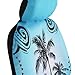 Blue Palm Tree Car Seat Covers - Tropical Islander - Front Universal Fit